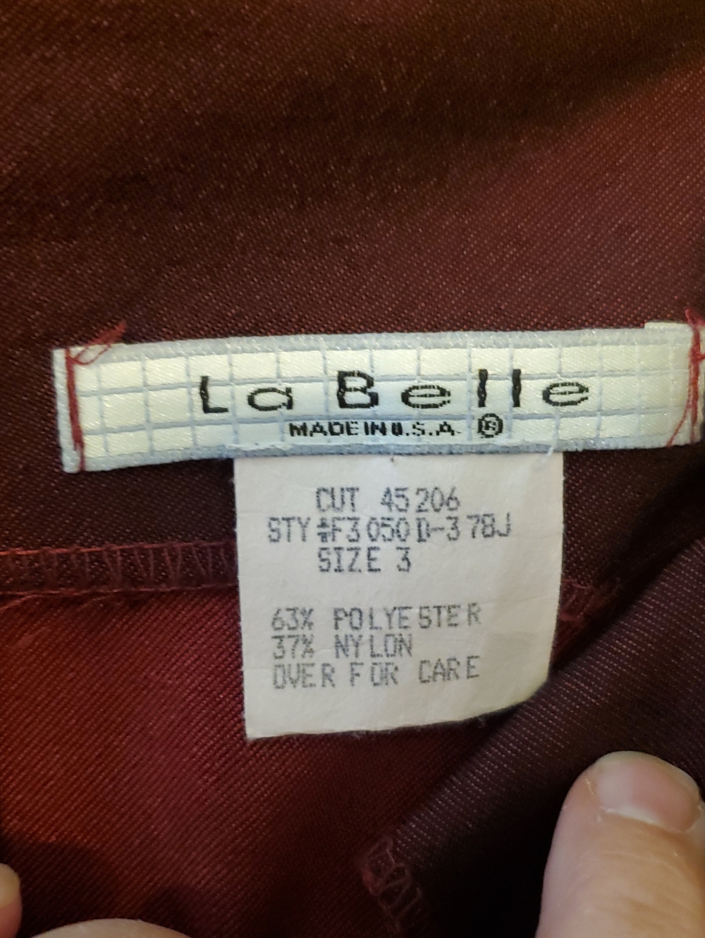 La Belle Size 3 Juniors Classic Sleeveless Sheath Dress in Dark Plum Vintage Y2K - Picture 2 of 6